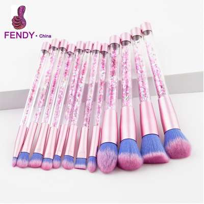 New Make up brushes makeup brush set 12pcs glitter makeup brush set private label